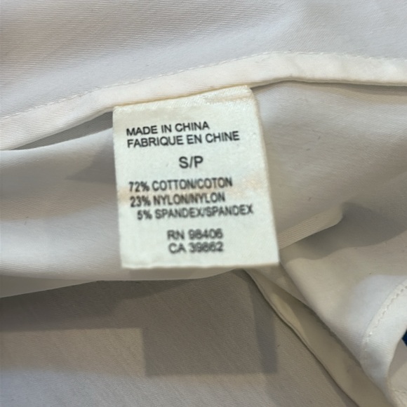 THEORY WHITE STRETCHY FLAT PLEATED SHIRT SIZE S - Picture 9 of 10